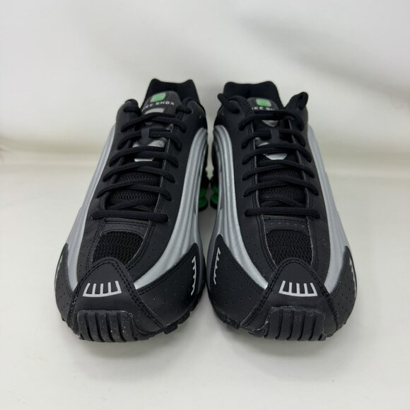 Nike Shox R4 Running Shoes Metallic Silver Black Green Men's Size 10.5 - Picture 3 of 8
